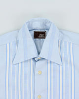 Vintage 1970s John Henry Striped Chambray Long Sleeve Shirt - S