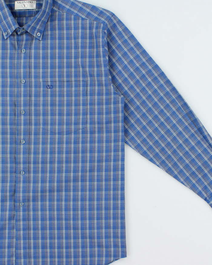 Vintage 1990s Valentino Chemises Plaid Long Sleeve Shirt - M