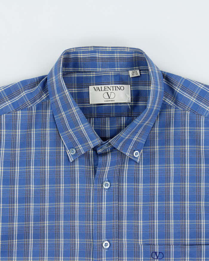 Vintage 1990s Valentino Chemises Plaid Long Sleeve Shirt - M