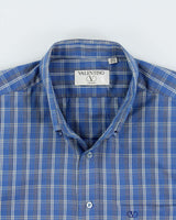 Vintage 1990s Valentino Chemises Plaid Long Sleeve Shirt - M