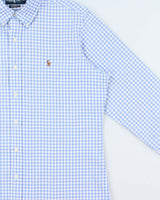 Vintage Y2K 00s Ralph Lauren Gingham Custom Fit Long Sleeve Oxford Shirt - L