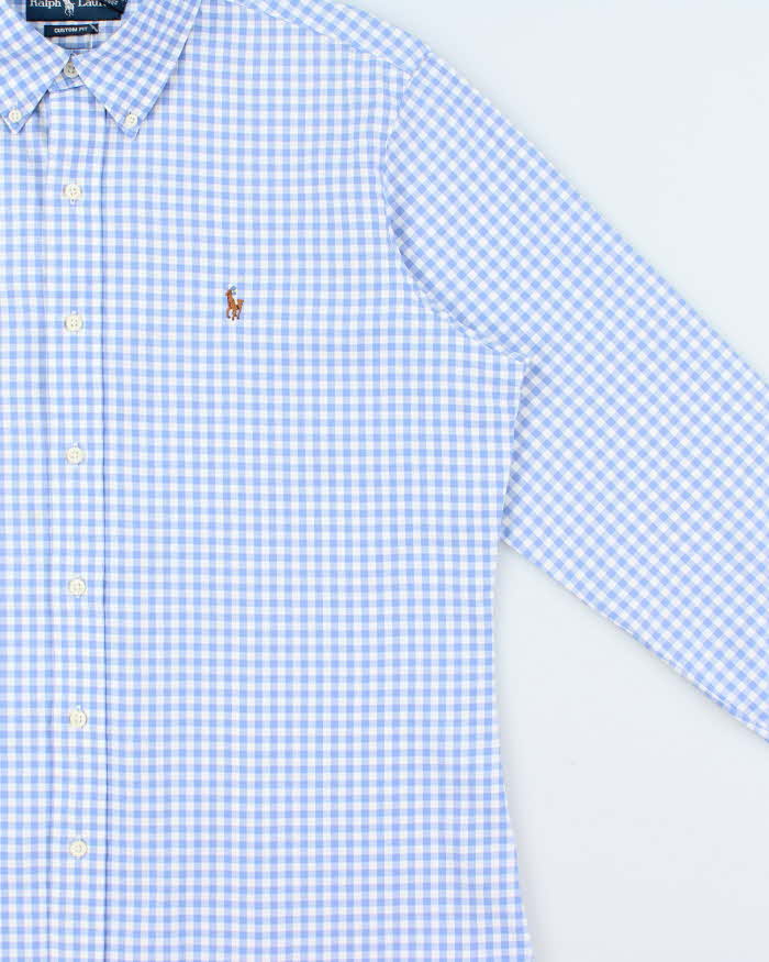 Vintage Y2K 00s Ralph Lauren Gingham Custom Fit Long Sleeve Oxford Shirt - L