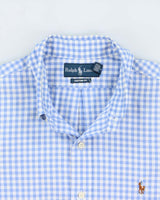 Vintage Y2K 00s Ralph Lauren Gingham Custom Fit Long Sleeve Oxford Shirt - L