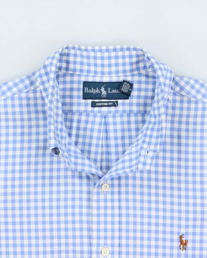 Vintage Y2K 00s Ralph Lauren Gingham Custom Fit Long Sleeve Oxford Shirt - L