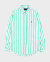 Vintage Polo Ralph Lauren Striped Custom Fit Long Sleeve Summer Shirt - M