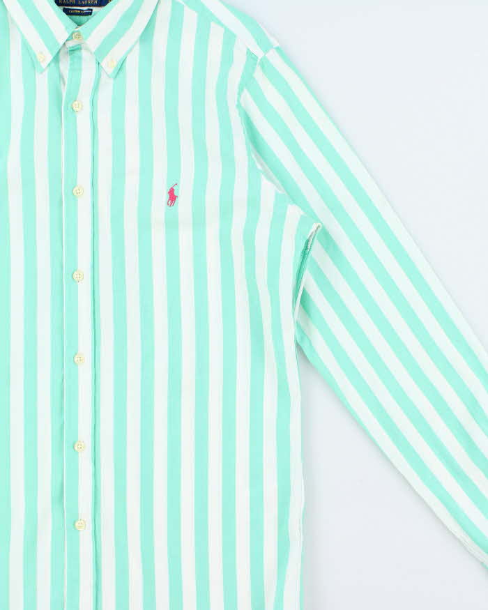 Vintage Polo Ralph Lauren Striped Custom Fit Long Sleeve Summer Shirt - M