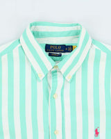 Vintage Polo Ralph Lauren Striped Custom Fit Long Sleeve Summer Shirt - M