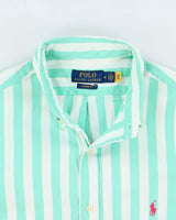 Vintage Polo Ralph Lauren Striped Custom Fit Long Sleeve Summer Shirt - M