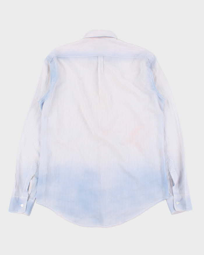 Vintage Y2K 00s D&amp;G Dolce &amp; Gabbana Gradient Dyed Striped Long Sleeve Shirt - M
