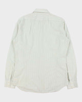 Vintage Y2K 00s Diesel Sage Green Striped Long Sleeve Western Shirt - XL