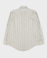 Vintage 1970s Van Heusen Century Dot Striped Long Sleeve Shirt - L
