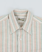 Vintage 1970s Van Heusen Century Dot Striped Long Sleeve Shirt - L