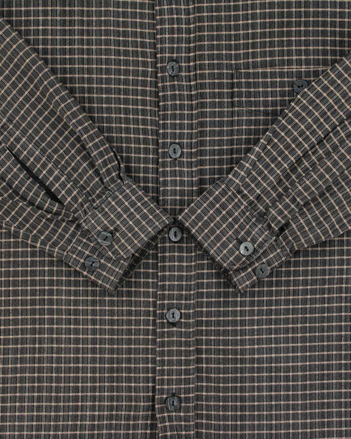 Vintage 1990s Christian Dior Heavyweight Check Long Sleeve Flannel Shirt - L