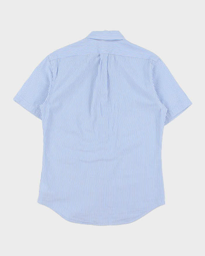 Vintage Ralph Lauren Striped Seer Sucker Slim Fit Short Sleeve Shirt - M