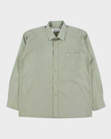 Vintage 1990s Givenchy Gentleman Sage Green Long Sleeve Shirt - M