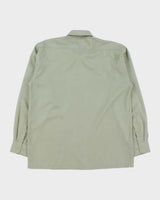 Vintage 1990s Givenchy Gentleman Sage Green Long Sleeve Shirt - M