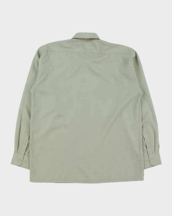 Vintage 1990s Givenchy Gentleman Sage Green Long Sleeve Shirt - M