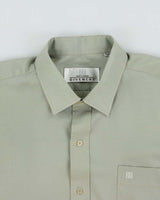 Vintage 1990s Givenchy Gentleman Sage Green Long Sleeve Shirt - M
