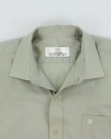 Vintage 1990s Givenchy Gentleman Sage Green Long Sleeve Shirt - M