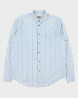 Vintage Acne Studios Pale Blue Striped Long Sleeve Shirt - XXL
