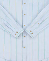 Vintage Acne Studios Pale Blue Striped Long Sleeve Shirt - XXL