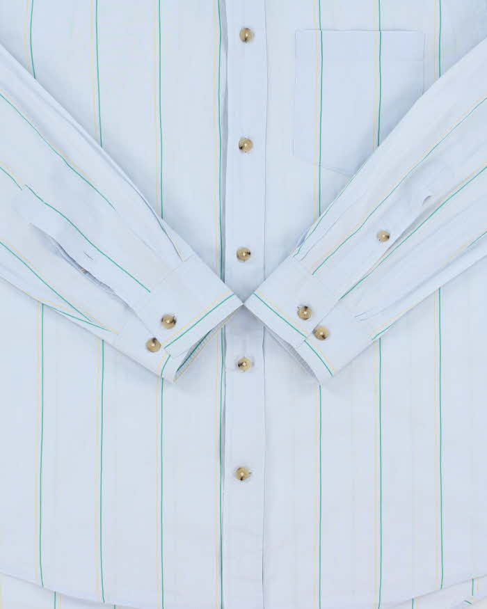 Vintage Acne Studios Pale Blue Striped Long Sleeve Shirt - XXL