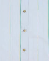 Vintage Acne Studios Pale Blue Striped Long Sleeve Shirt - XXL