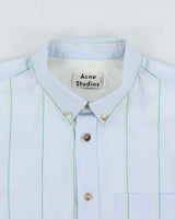 Vintage Acne Studios Pale Blue Striped Long Sleeve Shirt - XXL