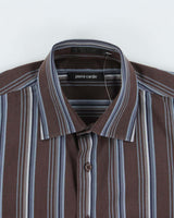 Vintage 1990s Pierre Cardin Stripe Long Sleeve Shirt - XXL