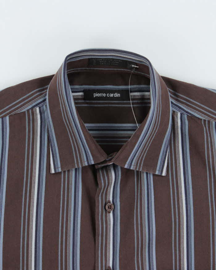 Vintage 1990s Pierre Cardin Stripe Long Sleeve Shirt - XXL