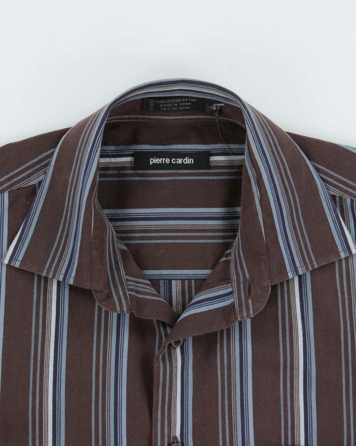 Vintage 1990s Pierre Cardin Stripe Long Sleeve Shirt - XXL