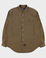 Vintage 1990s Ralph Lauren Oversized Checked Long Sleeve Shirt - L