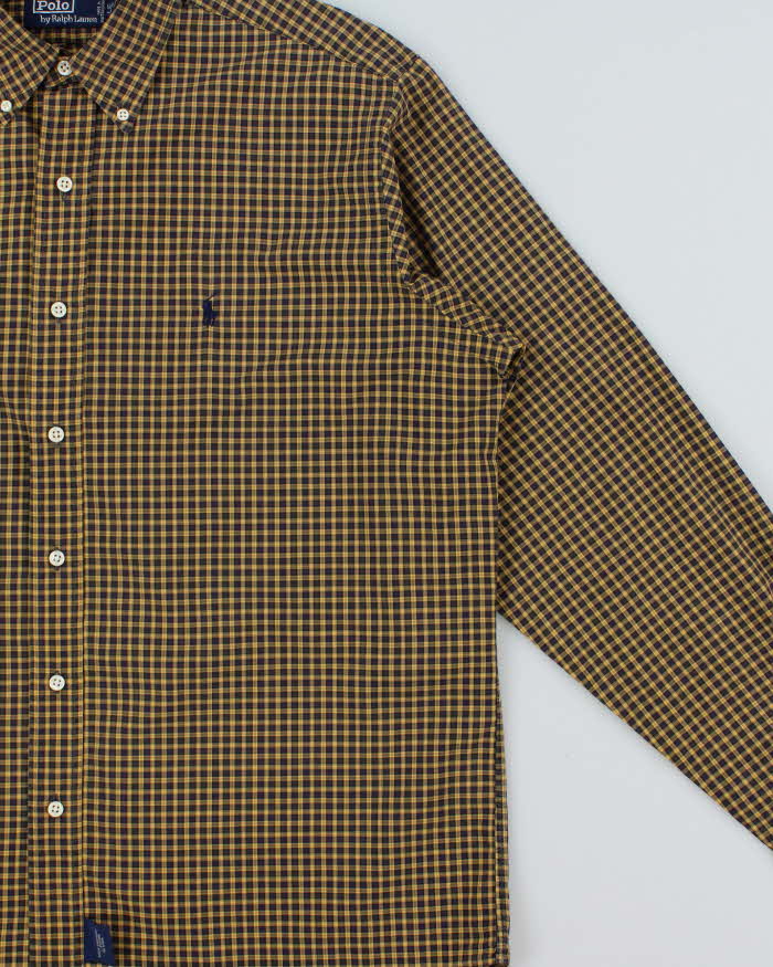Vintage 1990s Ralph Lauren Oversized Checked Long Sleeve Shirt - L