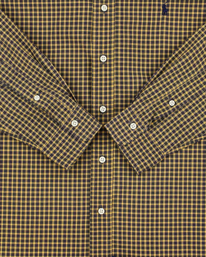 Vintage 1990s Ralph Lauren Oversized Checked Long Sleeve Shirt - L