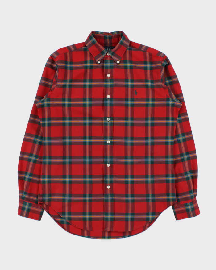 Vintage 1990s Ralph Lauren Classic Fit Checked Long Sleeve Shirt - S