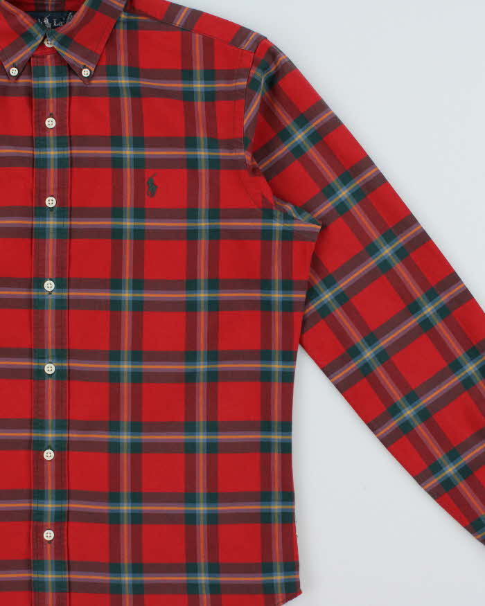 Vintage 1990s Ralph Lauren Classic Fit Checked Long Sleeve Shirt - S
