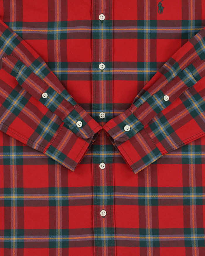 Vintage 1990s Ralph Lauren Classic Fit Checked Long Sleeve Shirt - S