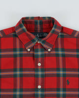 Vintage 1990s Ralph Lauren Classic Fit Checked Long Sleeve Shirt - S