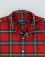 Vintage 1990s Ralph Lauren Classic Fit Checked Long Sleeve Shirt - S