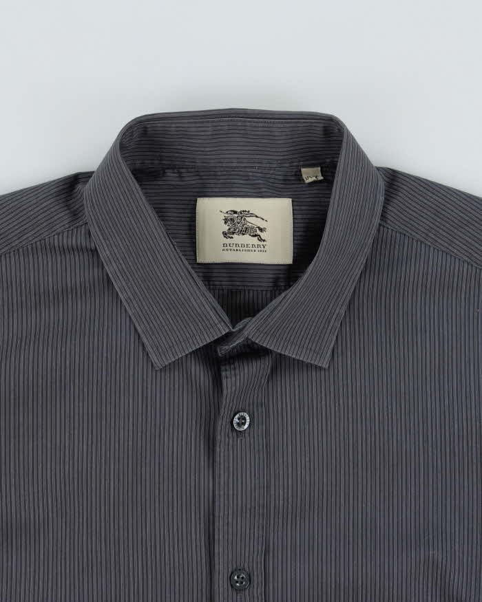 Vintage Burberry Pin Striped Long Sleeve Shirt - L