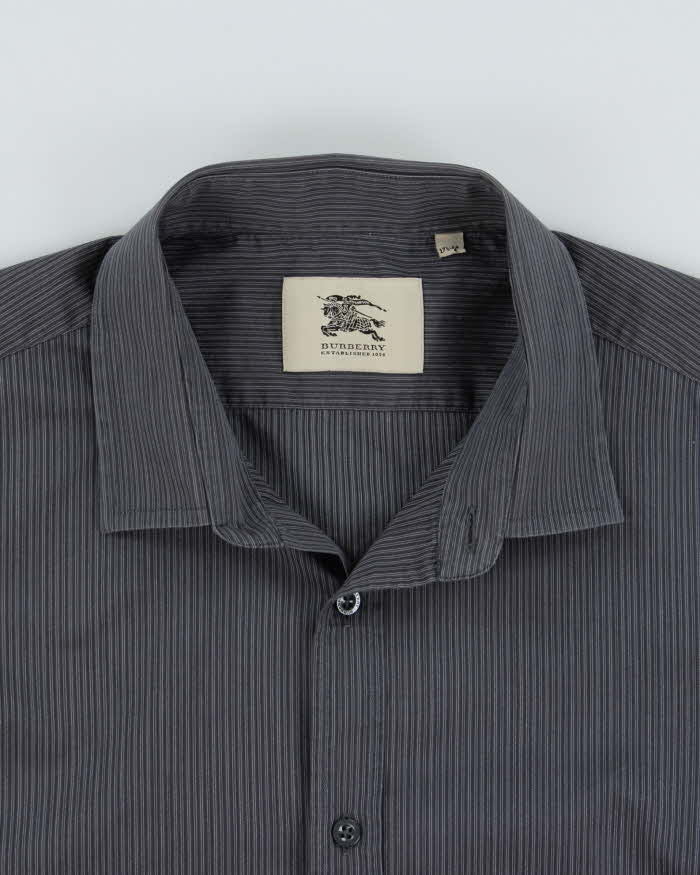 Vintage Burberry Pin Striped Long Sleeve Shirt - L