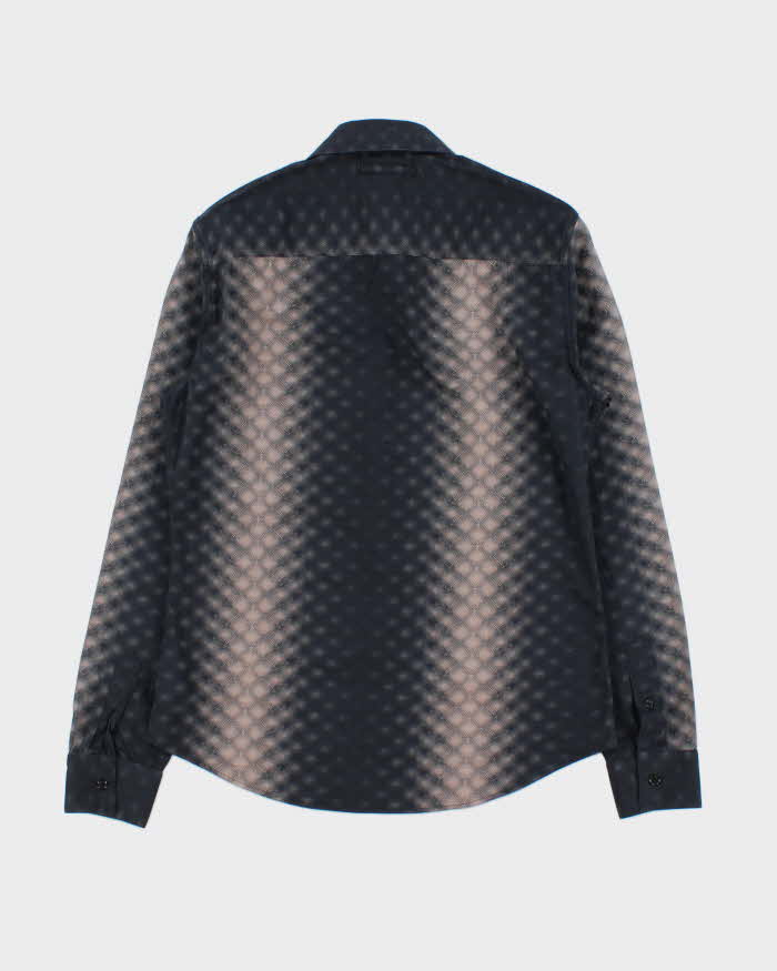 Vintage 2000s Jean Paul Gaultier Geometric Gradient Pattern Long Sleeve Shirt -  S