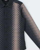 Vintage 2000s Jean Paul Gaultier Geometric Gradient Pattern Long Sleeve Shirt -  S