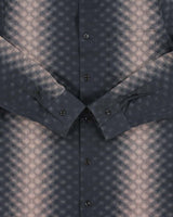 Vintage 2000s Jean Paul Gaultier Geometric Gradient Pattern Long Sleeve Shirt -  S