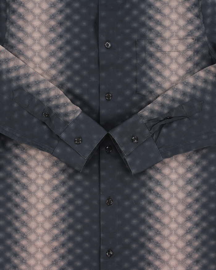 Vintage 2000s Jean Paul Gaultier Geometric Gradient Pattern Long Sleeve Shirt -  S