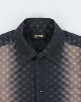 Vintage 2000s Jean Paul Gaultier Geometric Gradient Pattern Long Sleeve Shirt -  S