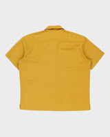 Vintage Steady Mustard Yellow Embroidered Made In USA Bowling Shirt - XL
