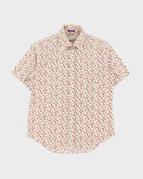 Vintage Y2K 00s Paul Smith Striped Rose Print Short Sleeve Shirt - M