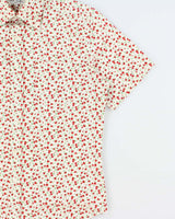 Vintage Y2K 00s Paul Smith Striped Rose Print Short Sleeve Shirt - M