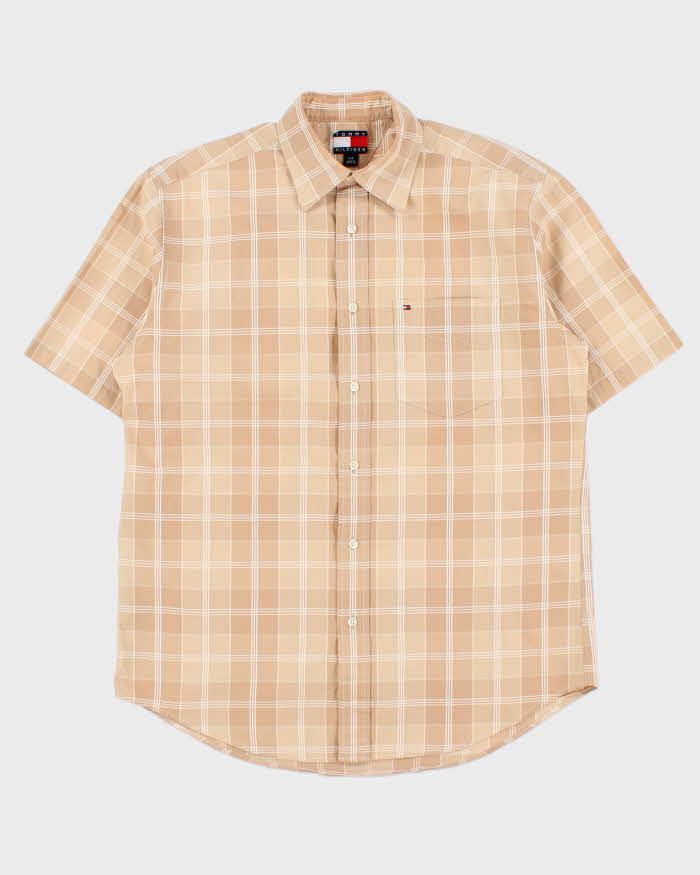 Vintage Y2K 00s Tommy Hilfiger Plaid Check Short Sleeve Shirt - M